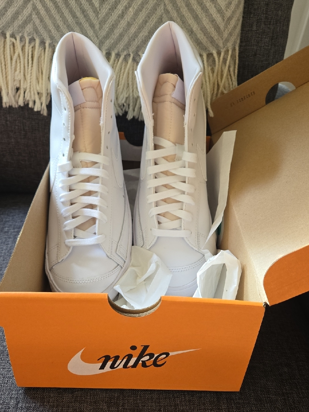 Nike Women’s and Men's White High-Top Sneakers NEW